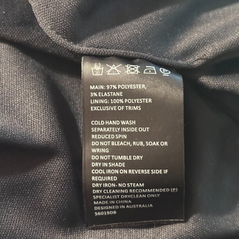 BARDOT Charcoal Black Velvet Dress with Long Sleeves - Size Large - Picture 11 of 11